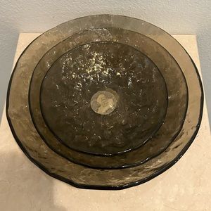 Vintage Steelite Catherine Hurand 3 (Czech Republic) serving bowls Bronze Ceres.